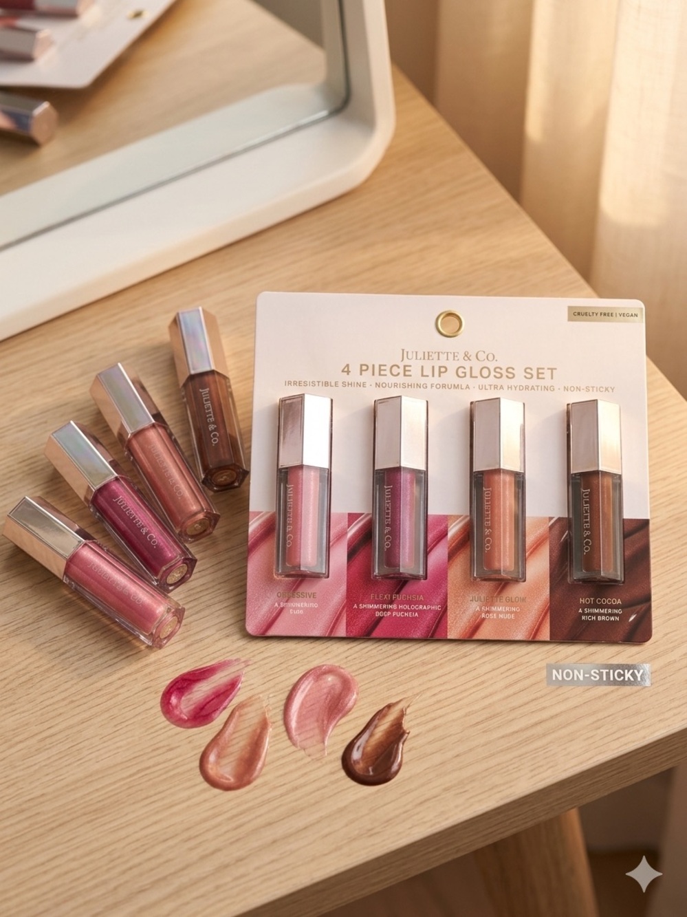 Juliette & Co. 4-Piece Lip Gloss Set – Brand New!